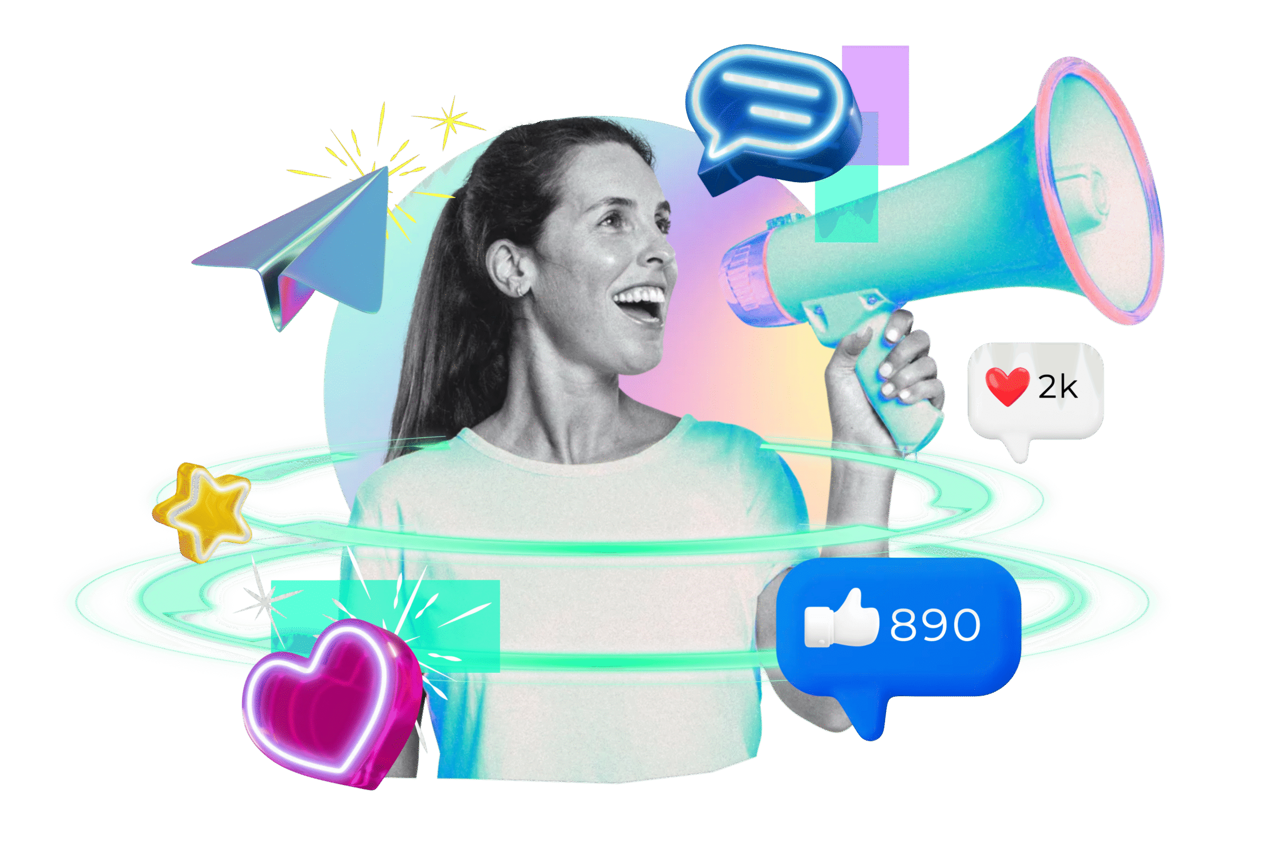 woman-png-holding-megaphone-digital-marketing-remix-transparent-background